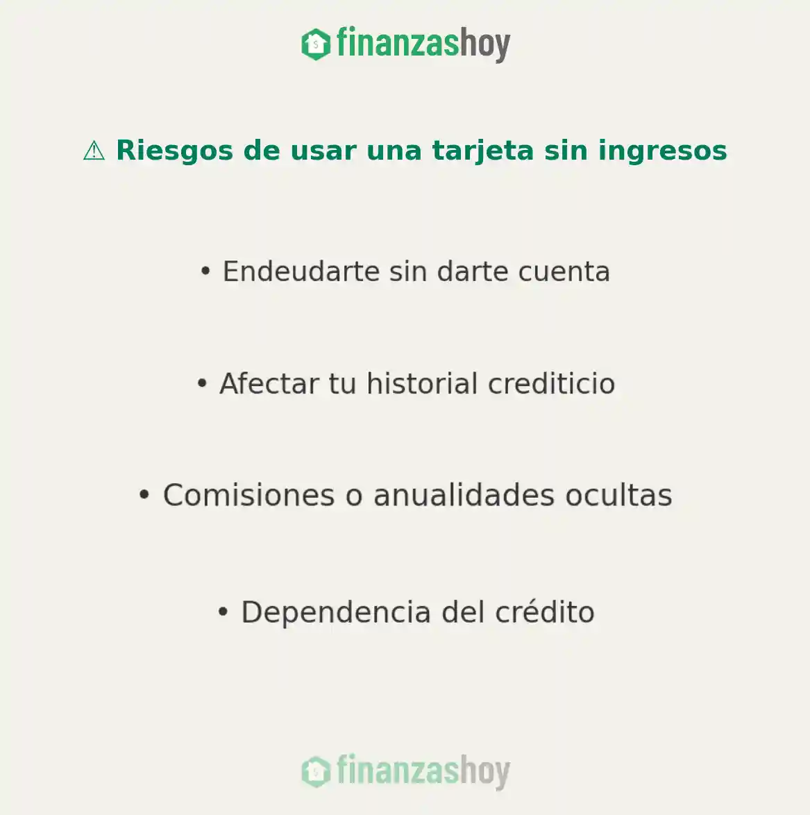 Risegos de tarjetas para estudiantes SIN Ingresos
