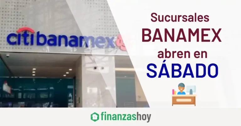 Sucursales de Banamex abiertas los sábados