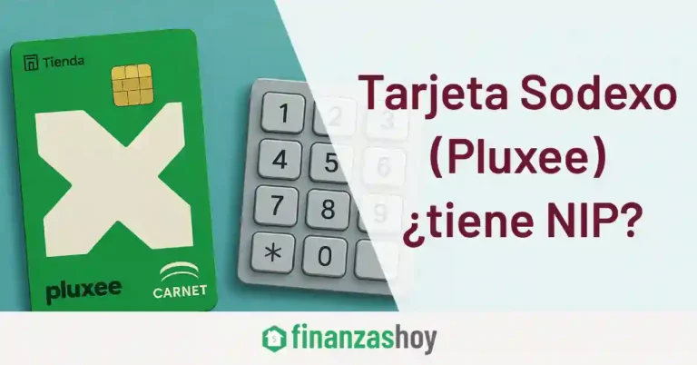 tarjeta Sodexo (Pluxee) tiene NIP